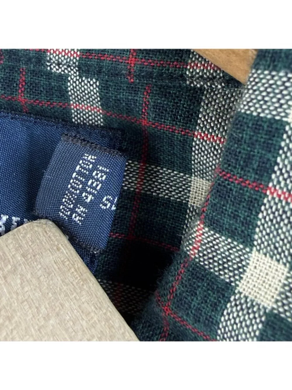 Vintage Polo Ralph Lauren Shirt Mens Large Green Check Button Up Long Sleeve Fit